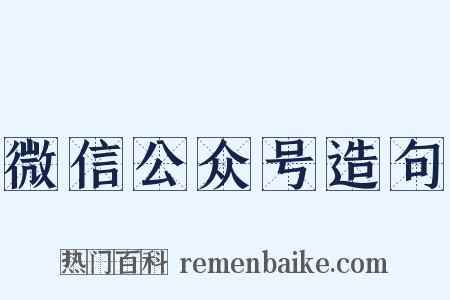 微信公众号造句是什么意思的图片